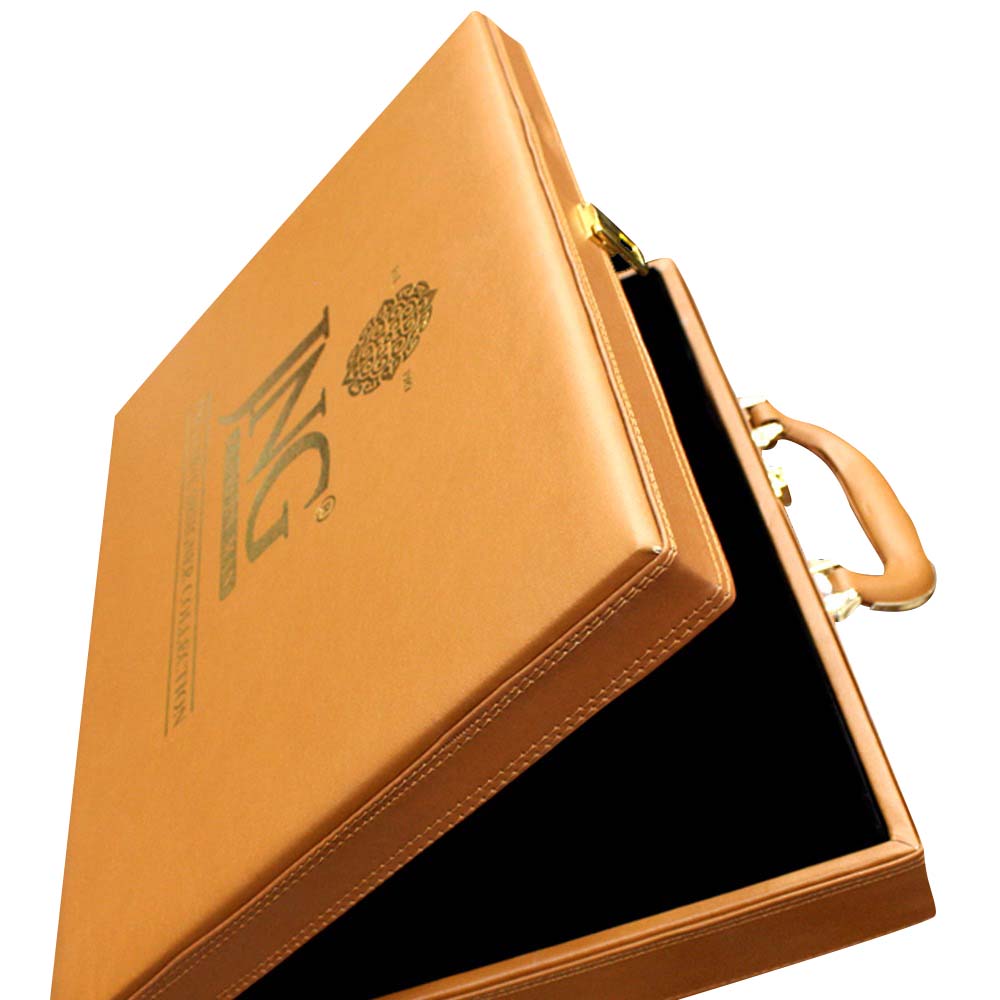 <b>Brown Leather Briefcase</b> - JNG Mens Fabric