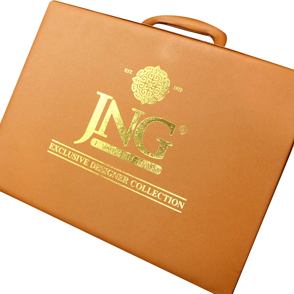 <b>Brown Leather Briefcase</b> - JNG Mens Fabric