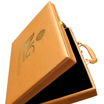 <b>Brown Leather Briefcase</b> - JNG Mens Fabric